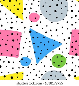 Hand-drawn doodle style seamless pattern.
