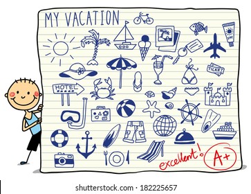 hand-drawn doodle summer collection