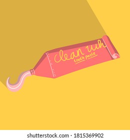 hand-drawn doodle toothpaste vector illustration.