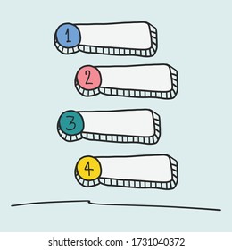 banners de vector de doodle dibujados a mano Set