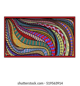 Hand-drawn doodles pattern. Design template for banners, posters, covers, flyers, postcards, brochures and presentations. Zentagl art.