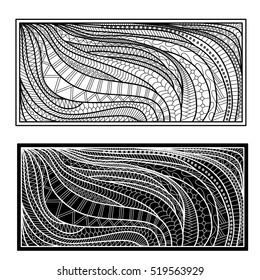 Hand-drawn doodles pattern. Design template for banners, posters, covers, flyers, postcards, brochures and presentations. Zentagl art.