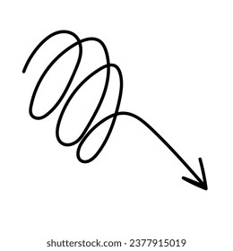 Hand-drawn doodle-style arrow illustration for cards, posters, stickers, and professional design
