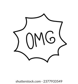Hand-drawn doodle-style message and bubble element illustration for cards, posters, stickers, and professional design