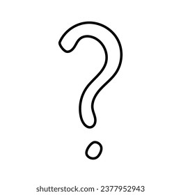 Ilustración de signos de interrogación de estilo doodle dibujado a mano para tarjetas, carteles, pegatinas y diseño profesional