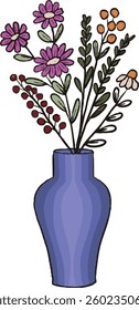 Hand-drawn doodle-style vector illustration of floral vases. Aesthetic and artistic flower bouquet collection in decorative ceramic pots. Perfect for branding, invitations, home decor prints, and gree