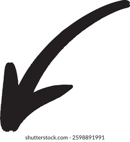 Hand-drawn Downward Arrow – Descent – Vector