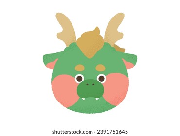A hand-drawn dragon character. It can be used for New Year's cards, New Year's designs, etc.