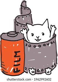 Hand-drawn drawing of The Cute Cat Photographer.