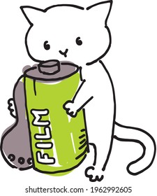 Hand-drawn drawing of The Cute Cat Photographer.