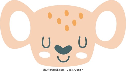 Handdrawn Dreaming Monkey Head Vector Illustration