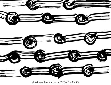 Handdrawn Dry Brush Seamless Strokes with Nodes