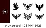Hand-drawn eagle logo vector. Graphic eagle logo template, Vector elements for logos, Sorry for the clutter!!!