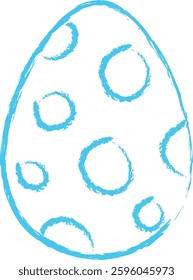 Hand-drawn Easter egg with polka dots	