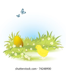 hand-drawn easter theme illustration