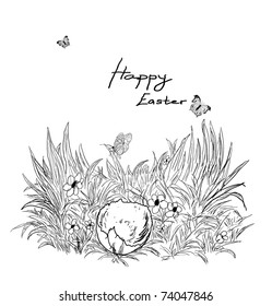 hand-drawn easter theme sketch