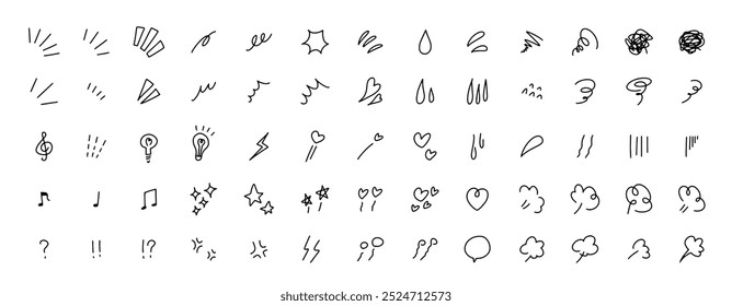 Hand-drawn effect illustration icons for emotions