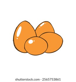 Hand-Drawn Eggs Vector Artwork Ideal for Food and Farm Illustrations