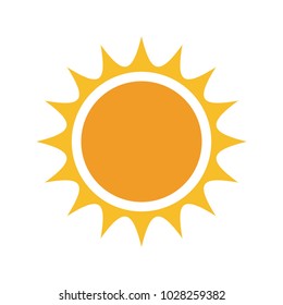 Handdrawn elegant vector flat sun summertime day light spring ecology single simple trandy morning solar website sunshine sunrise sunset silhouette. Summer flat pictogram. Blinding dazzling copyspace