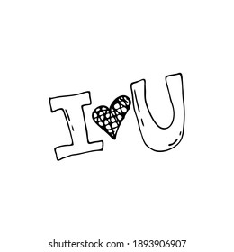 Hand-drawn element for valentine's day. Doodles for web, postcard design, congratulations. Ring gift box