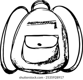 hand-drawn elements, children's school drawing, vector