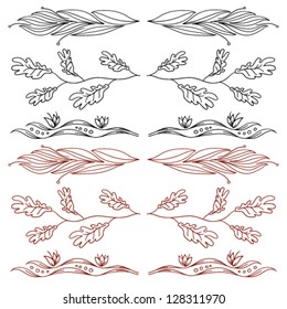 Hand-drawn elements and monograms for design and decorate.