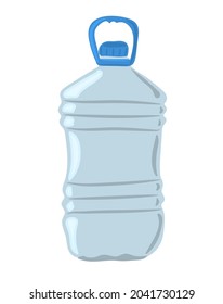Hand-drawn empty Plastic Water Bottle isolated on white background. Vector illustration