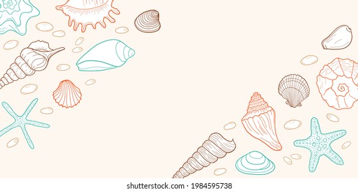 Plantilla de diseño de línea grabada a mano para invitaciones, tarjeta de saludo, afiche, banner, volante, paquete y más. Ilustración de color vectorial sobre fondo rosado.
