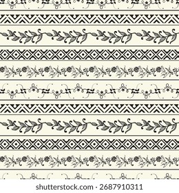  Hand-Drawn Ethnic Frame Patterns and Decorative Dividers