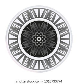 Hand-Drawn Ethnic Mandala. Circle Lace Ornament. Vector Illustration. For Coloring Book, Greeting Card, Invitation, Tattoo.