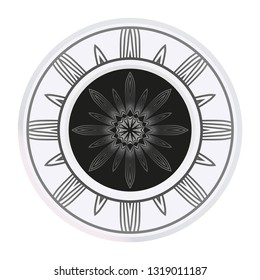 Hand-Drawn Ethnic Mandala. Circle Lace Ornament. Vector Illustration. For Coloring Book, Greeting Card, Invitation, Tattoo.