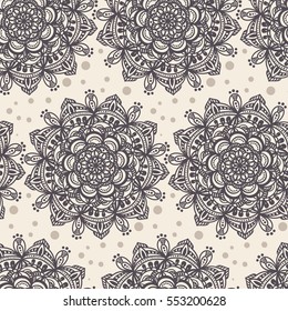 Handdrawn ethnic ornamental seamless pattern
