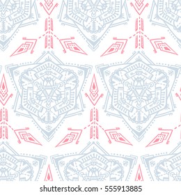 Handdrawn ethnic ornamental seamless pattern