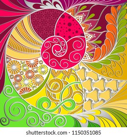 Hand-drawn ethno zentangle pattern, tribal background. It can be used for wallpaper, web page, bags, print and others. African style. Vector illustration