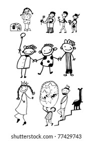 hand-drawn fans