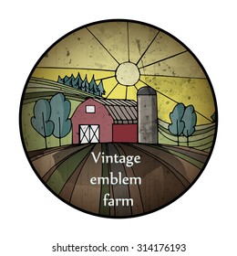 Hand-drawn farm. logo