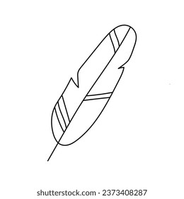 Hand-Drawn Feather on a Clean Canvas: A Cozy Illustration Perfect for Posters, Prints, and Home Decor