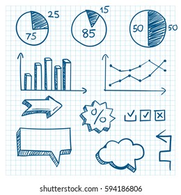 Hand-drawn finance elements