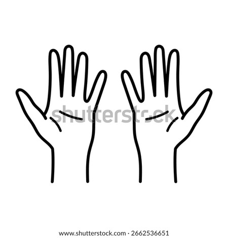 Hand-drawn finger number ten with warm casual style.