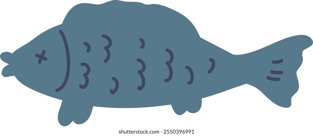 Icono de pescado dibujado a mano Ilustración vectorial