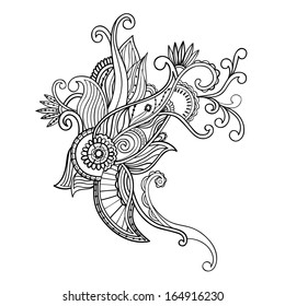 Hand-drawn  fish. Vector illustration