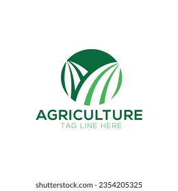 Hand-drawn flat design farmers market logo