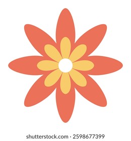 Hand-Drawn Flat Flower Illustrations Minimalist Bloom Design