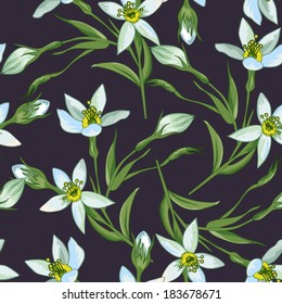 Hand-Drawn floral design background 