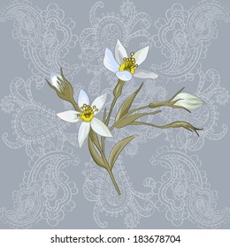 Hand-Drawn floral design background