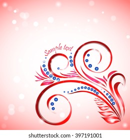 Handdrawn floral design elements