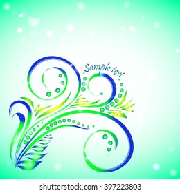 Hand-drawn floral design elements
