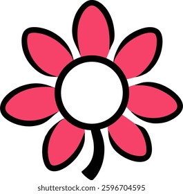 Hand-drawn floral logo with organic flower sketch for natural branding  
