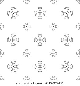 patrón de repetición de contorno manual floral y mandala, patrón de repetición para textiles, tela, telón de fondo web y embalaje. patrón agregado al panel de muestra.