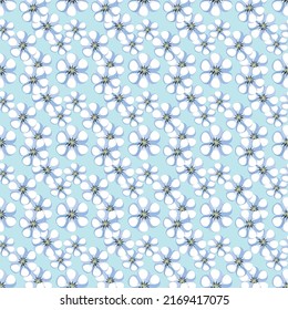 Hand-drawn floral seamless patterns.Vector design for paper, cover, fabric, interior decor and other users
